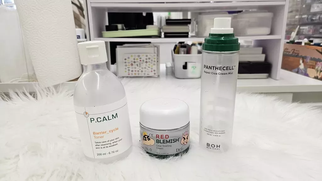 The Ultimate 2026 K-Beauty Guide for Sensitive Skin: How I Healed My Barrier 1 Four essential K-beauty products for a 2026 K-Beauty Guide for Sensitive Skin routine, featuring P.CALM and Dr.G.