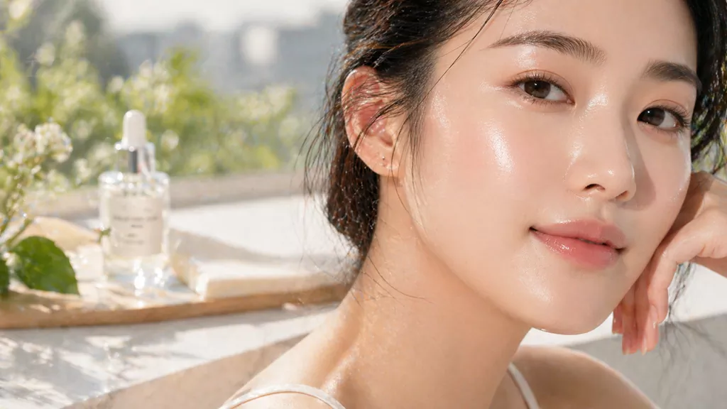 Ceramides Benefits for Skin: The Ultimate K-Beauty Barrier Sealant 2 A close-up of a woman with a healthy and resilient skin barrier, demonstrating the Ceramides Benefits for Skin after a professional K-beauty routine.