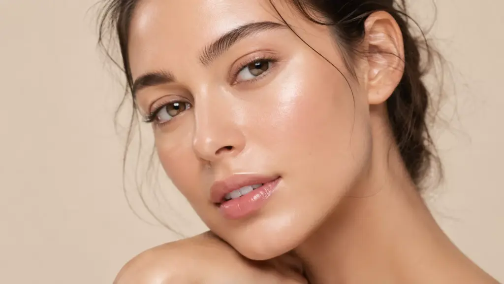 K-Beauty Exfoliation Guide: How to Achieve Glass Skin Without Aggressive Physical Scrubs 3 A close-up of a 2030 English-speaking woman showcasing healthy glass skin achieved via a structured K-Beauty Exfoliation Guide.
