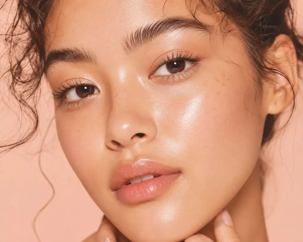 K-Beauty Skin Cycling Routine: The Ultimate 4-Night Guide for Glass Skin 2 A young woman showcasing her glowing glass skin achieved through a consistent K-Beauty Skin Cycling Routine.