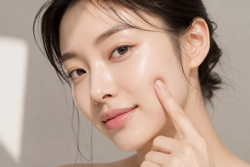 Ceramide vs Phytoceramide K-Beauty Guide: The 2026 Secret to Fixing a "Starving" Skin Barrier 2 A model exhibiting a resilient skin barrier after applying the Ceramide vs Phytoceramide golden ratio for deep hydration.