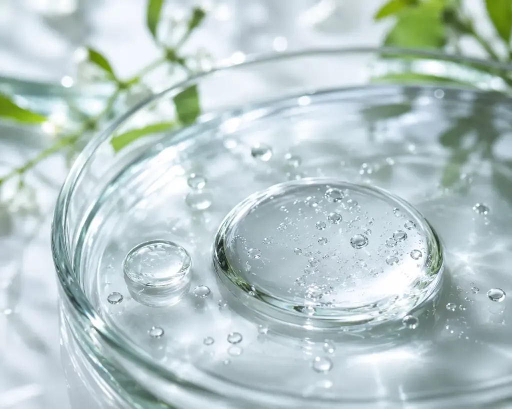 Skin Flooding K-Beauty Routine: How to Deeply Hydrate Without Clogging Pores 3 Watery humectant gel texture used in a skin flooding k-beauty routine.